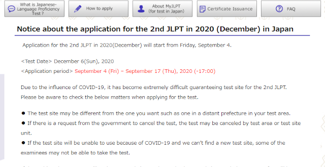 Diadakan JLPT Desember 2020 di Jepang