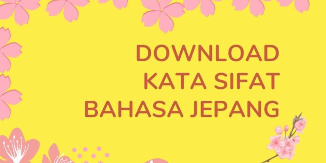 Download Kata Sifat Bahasa Jepang Pdf